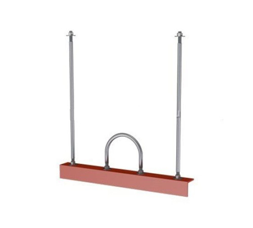 Подвески одной трубы на опорном уголке в Светлогорске