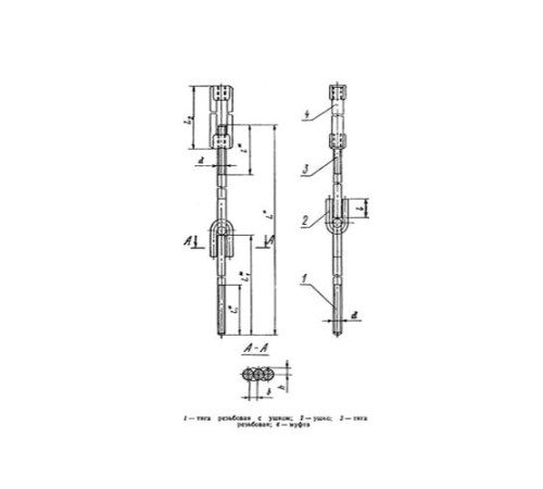 Тяги шарнирные резьбовые с муфтой для трубопроводов в Светлогорске