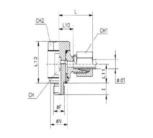 Угольники Banjo с уплотнительным кольцом TN111GG M в Светлогорске