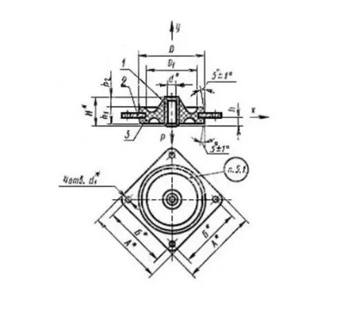 Амортизаторы приборные резинометаллические пластинчатые в Светлогорске