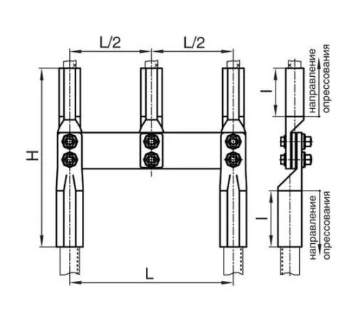 Переходные зажимы ППР для ЛЭП в Светлогорске и Беларуси