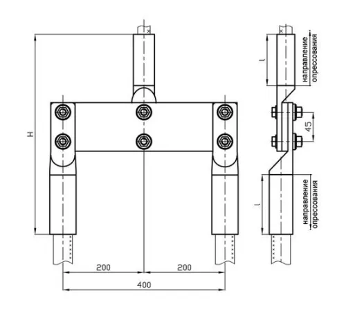 Переходные зажимы ППТ для ЛЭП в Светлогорске и Беларуси