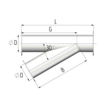 Титановые неравнопроходные косые тройники