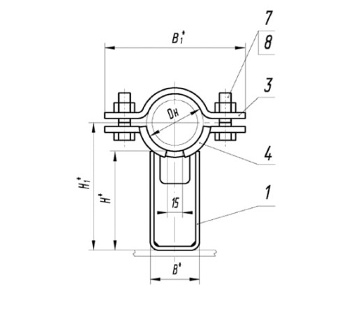 Опоры ТПР.04.01(2) для трубопроводов в Светлогорске